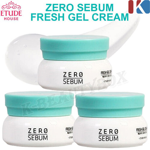 ETUDE HOUSE Zero Sebum Fresh Gel Cream 10ml x 3pcs Oil Free Moisturising Cream - Picture 1 of 9