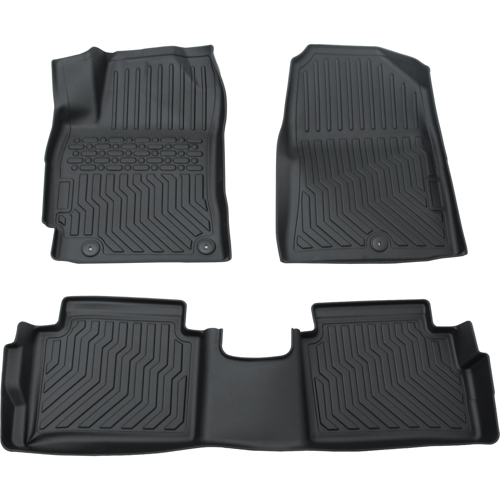 17-20 Hyundai Elantra All-Weather TPE Rubber Car Floor Mats - Fits Non-GT Models in Black