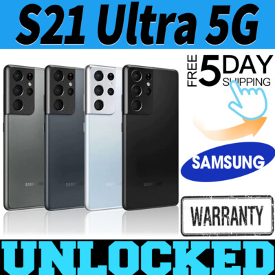 New Samsung Galaxy S21 Ultra 5G 128G Fully Unlocked AT&T T-Mobile 6.7'' Cellphone