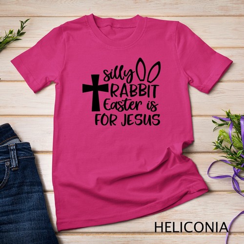 Silly Rabbit Easter Is For Jesus Easter T-Shirt Unisex T-shirt - Picture 5 of 15