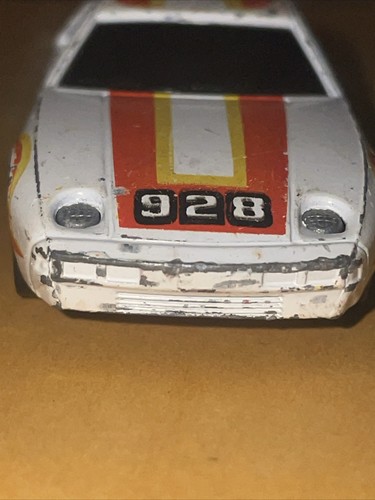 1982 Hot Wheels White P-928 Porsche Gold Rims Hot Ones Hong Kong, Black Orange - Picture 3 of 6
