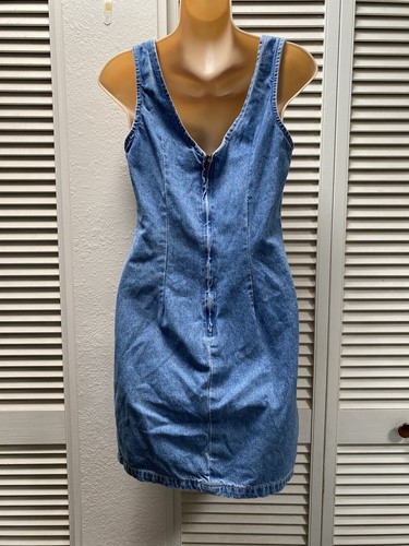 Paris Blues vintage Y2K denim daisies patchwork dress size 5 rare!! - Picture 2 of 7