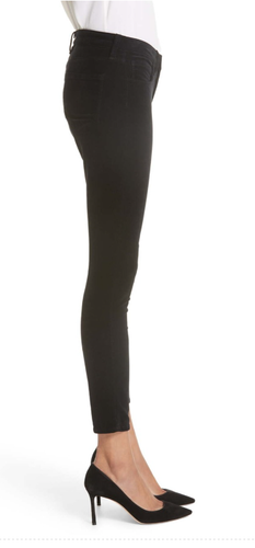 NWT $225 L'AGENCE Margot Velvet Crop Skinny Jeans BLACK Select Size - Picture 3 of 7