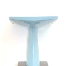 Lavandino lavabo colonna Ideal standard azzurro carta zucchero bagno ceramica