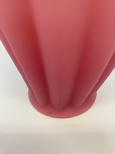 Fenton rose satin opaque tall vase 1960 - 1970's some interior marks, vintage - Picture 5 of 5