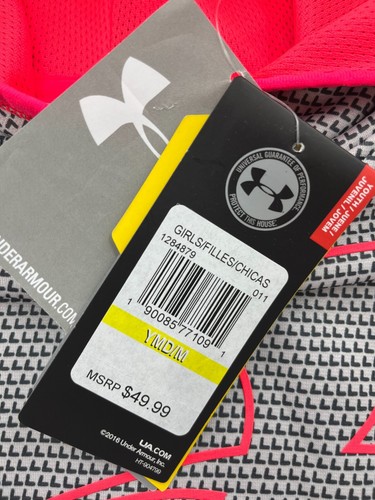 Under Armour Girl's Pullover Hooded Sweater Fleece Water Resistant Med NWT FrSh - Picture 4 of 5