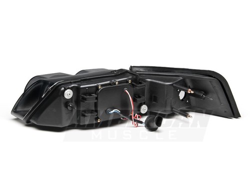 Faros para proyector Mustang Raxiom doble LED Halo 1999-2004 carcasa negra - Imagen 6 de 10