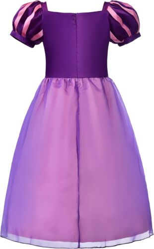 ReliBeauty Girls Dress Puff Sleeve Princess Costume, 3T, Purple(with Accessories - Picture 2 of 8