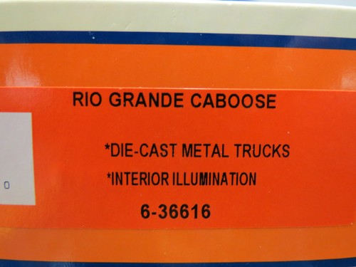 Lionel Rare Rio Grande Steel Sided Caboose, 6-36616, O-27 & O Gauge, Nice C-8+ - Picture 11 of 12
