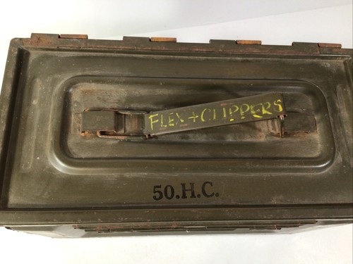 WWII US .50 CAL Gun Munitions Box ~ Moderno ~ 12” x 7,5” x 6” - Foto 4 di 23