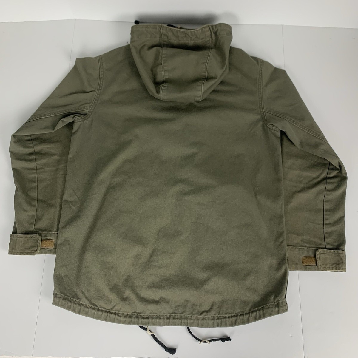 Army Green Utility Jacket Divided By H&M Hooded Coat Womens Size