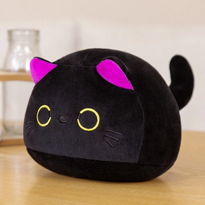Soft Cozy Black Cat Plush Pillow Charming Perfect for Home Decor and Kids Gift - Image 4 of 4