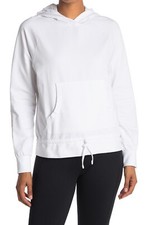 Z by Zella Women's Brenna Drawcord Pullover Hoodie in White Size XS NWT