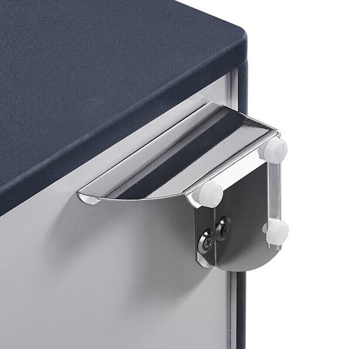 Grey Bedside Tables LED Lights Cabinets 3 Drawers Wireless Charging Bedroom - Picture 9 of 13