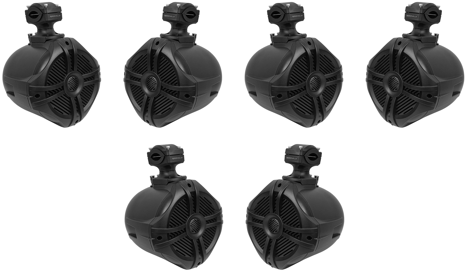 6 Колонки Rockville RWB70B Black 65 250 Вт для морского вейкборда с поворотной башней на 360