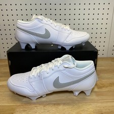 Nike Jordan 1 Low TD Football Cleats White Grey Fog FJ6245-101 Sizes 7-14 NEW