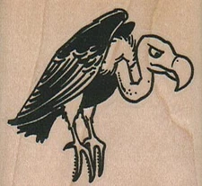 Buzzard 2 x 1 3/4" Rubber Stamp, Bird Stamp, Buzzard Stamp