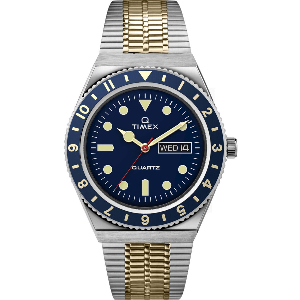 Timex Men's Watch Q Diver Quartz Blue Dial Stainless Steel