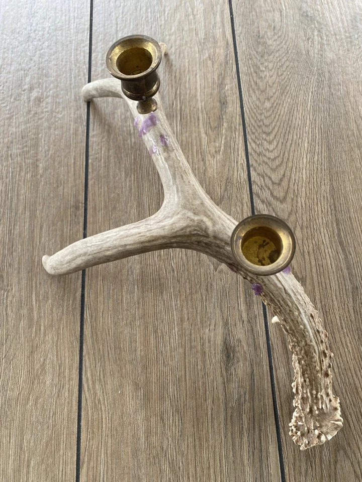 Candelabro genuino Rocky Mountain de 4 puntos con cuerno de ciervo de colección + ¡ENVÍO RÁPIDO! Foto 2 de 4