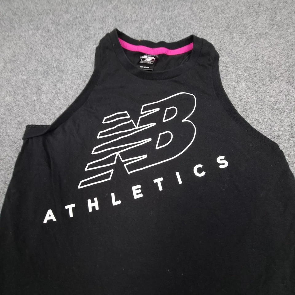 New Balance singlet Kids MEDIUM black Casual sleeveless cotton t-shirt Size M - Image 2 of 4
