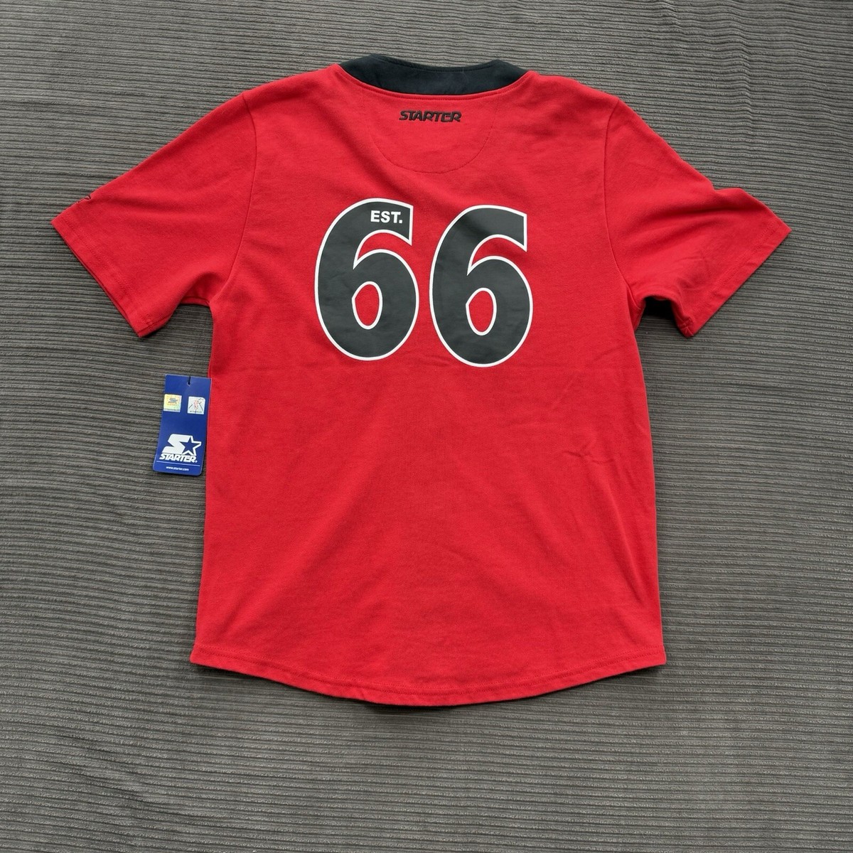 Chicago Bulls NBA Starter Baseball Style Jersey Men Medium Cotton
