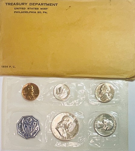 1956 U.S. Mint Proof Set in Flat Pack- w/envelope - No SPOTS - No Reserve