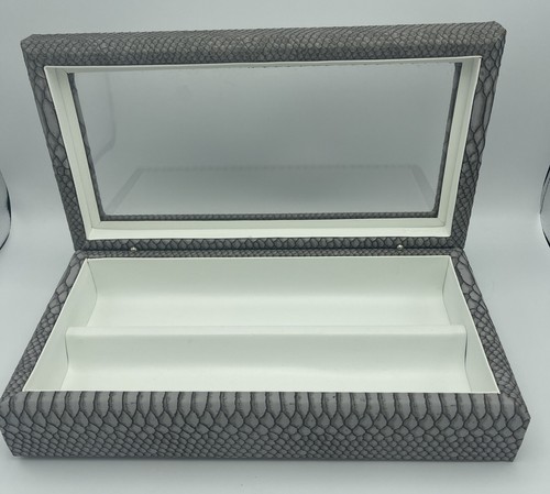 Oyobox Zebra Grey Maxi Snakeskin Eyewear Eyeglass Sunglass Storage Organizer Oyo - Picture 3 of 6