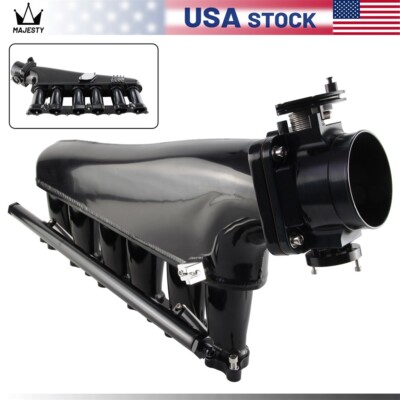 Intake Manifold Kit w/Throttle Body 90mm Fuel Rail For 1JZ-GTE VVTi Supra Crown
