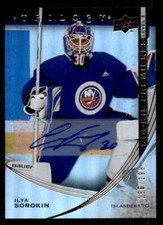 2020-21 Upper Deck Trilogy Silver #IS Ilya Sorokin Rookie Auto /199 (ref 101656)