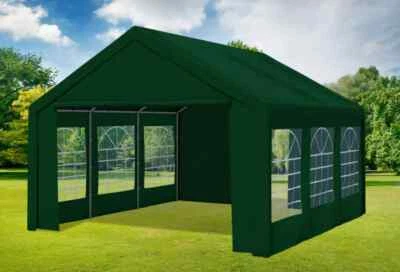 STABILEZELTE Partyzelt 4x5 Grün PE Festzelt Pavillon wasserdicht Profi-Qualität Classic