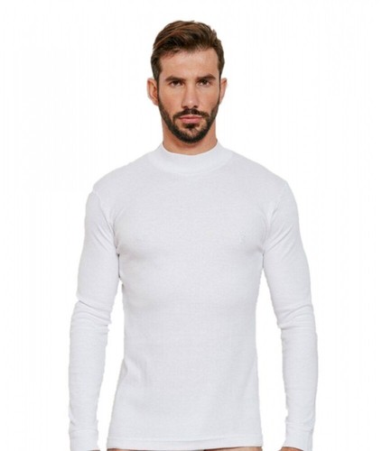 Men's Long Sleeve Turtleneck Half Neck Warm Cotton Sweater Nottingham DIEGO - Picture 4 of 7