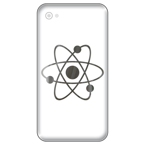 4 stickers tattoo 5 cm chrome big bang atomic symbol mobile phone smartphone decorative film - Picture 1 of 2