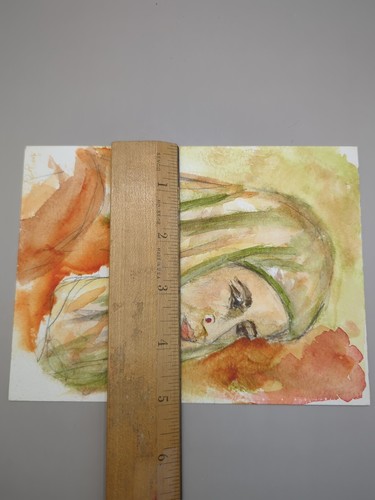 Vintage Signed Watercolors Arab Lady Russian Man Luisa J GORGEOUS unframed - Picture 16 of 16