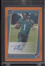 Travis Etienne Jr. 2021 Donruss Rated Rookies Autographs Orange Jaguars