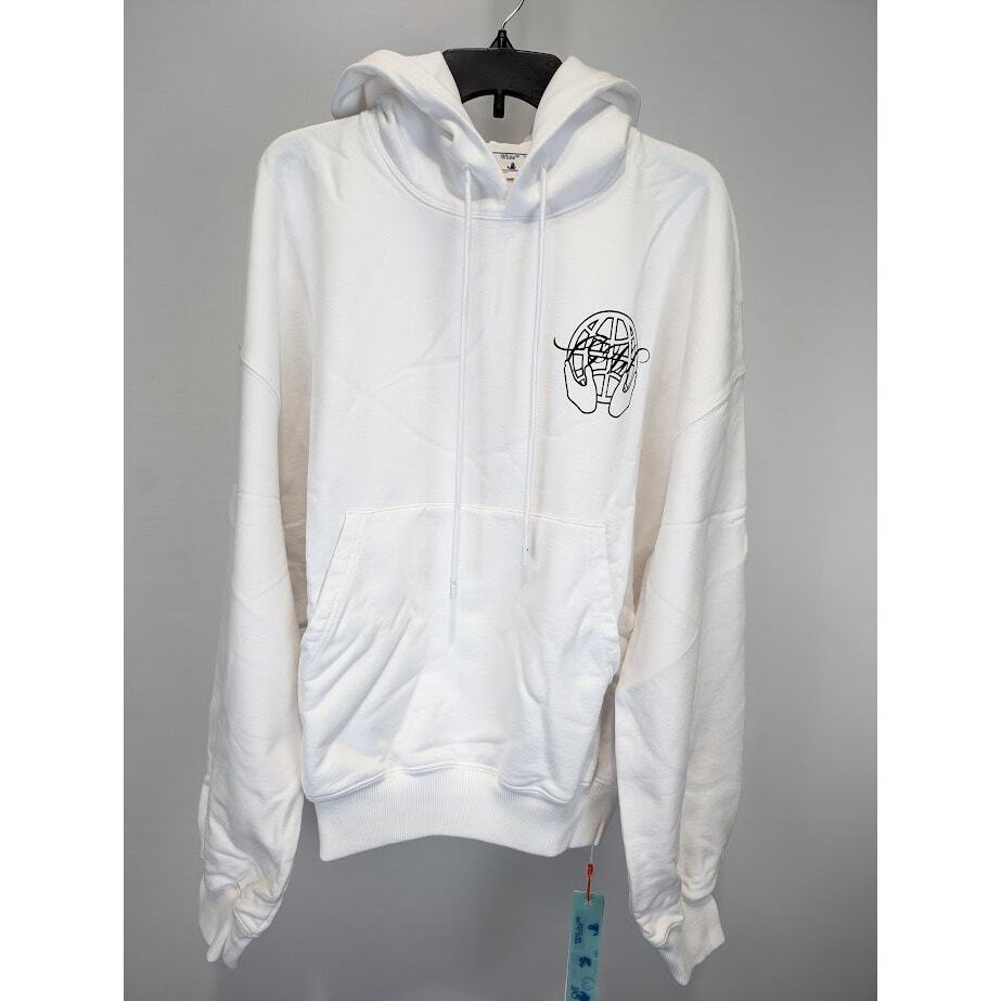 パーカー・フーディ [OFFWHITE]HAND ARROW BOXY HOODIE WHITE BLACK Off-White Hand Arrow Boxy Hoodies in Black / White BNWT XL
