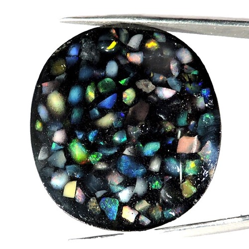 ES 5.00 ct. NEGRO OPAL NATURAL ETHIOPIA OVAL CABOCHON