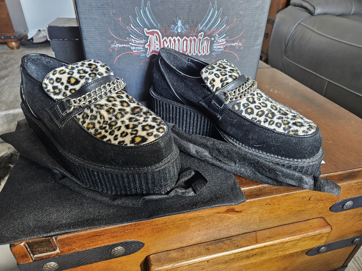 靴 CYBEREYNE Advexion Creepers/ Croco ネイビークロコ型押レザースニーカー three generations（スリー