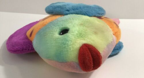 Ty Beanie Buddies LIPS 13" pesce colorato arcobaleno a pois 1999 esclusivo estivo - Foto 8 di 11