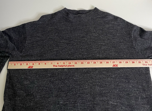 Pure J JILL Size L Mock Neck Boxy Side Ties Sweater Top Purejill Stretch Grey - Picture 6 of 6