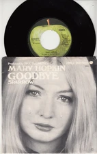 MARY HOPKIN - GOODBYE/SPARROW - ORIGINAL APPLE RECORDS 45 WPS - GREAT SHAPE
