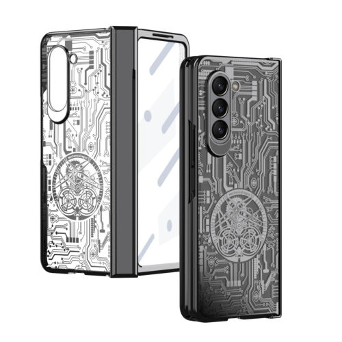 For Samsung Galaxy Z Fold 6 5/4/3 Mechanical Plating Hinge Case+Screen Protector - Picture 14 of 61