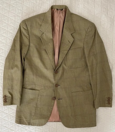 Krizia, KRIZIA Vintage Check Print Three Button Patch Pocket Jacket Size 40 R