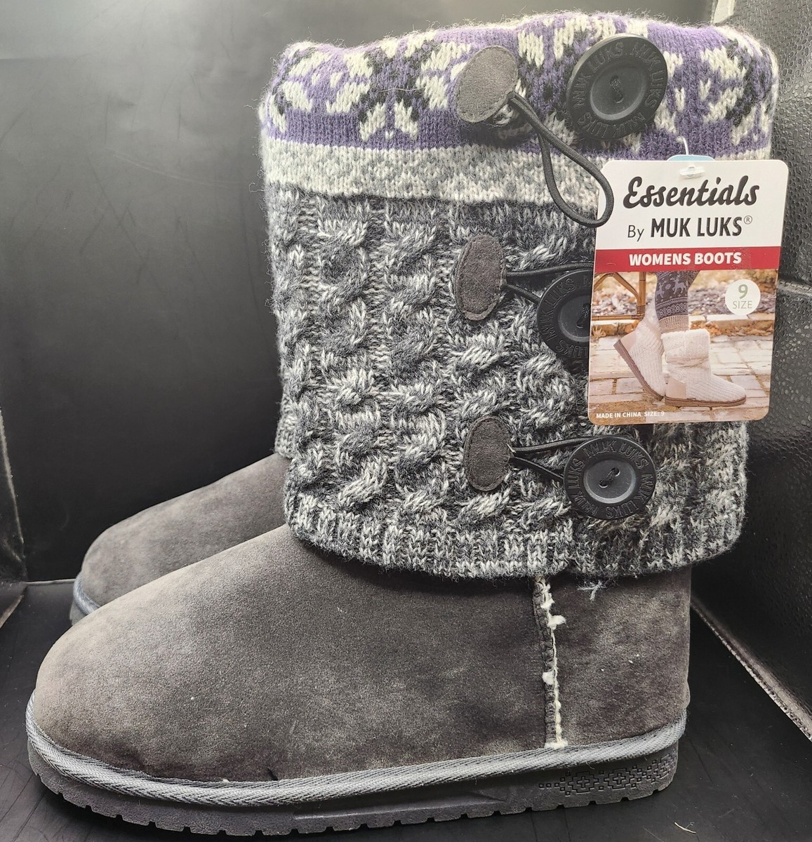 Muk luks grey boots 2025