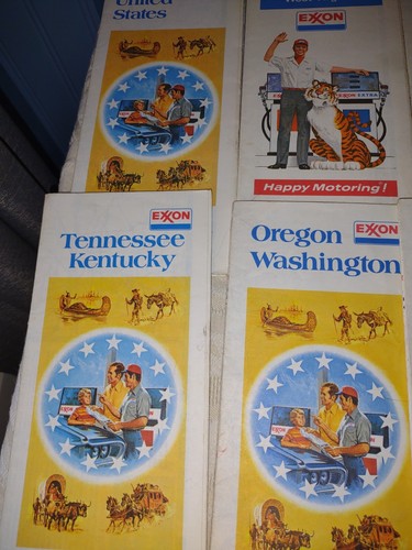 16 mapas de carreteras vintage de gasolineras EXXON Estados Unidos California Nevada NYC usados - Imagen 10 de 13
