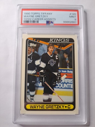 Wayne Gretzky [1302 Assists Not 13102] #120 1990 Topps Tiffany card