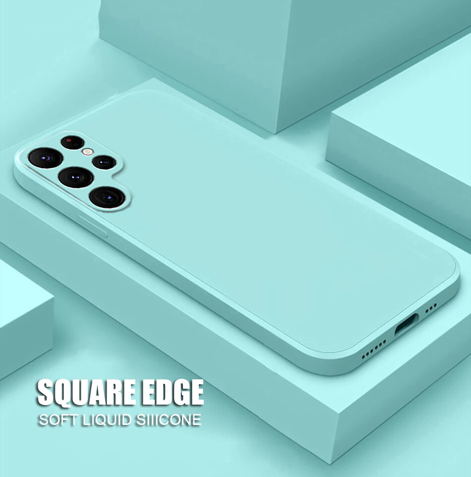 Liquid Silicone Case For Samsung S23 S22 S24 Ultra S21 FE A54 A14