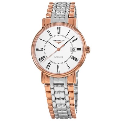 New Longines Presence Automatic White Dial Two-Tone Men's Watch L4.922.1.11.7