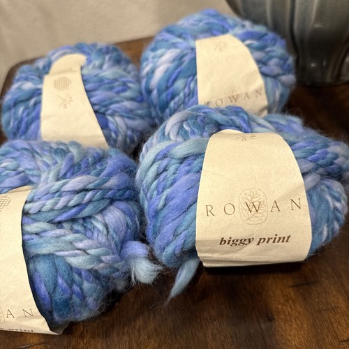 Rowan Biggy Print Merino Wool 100g Ball Shade 248 Blue Shades Washable Italy