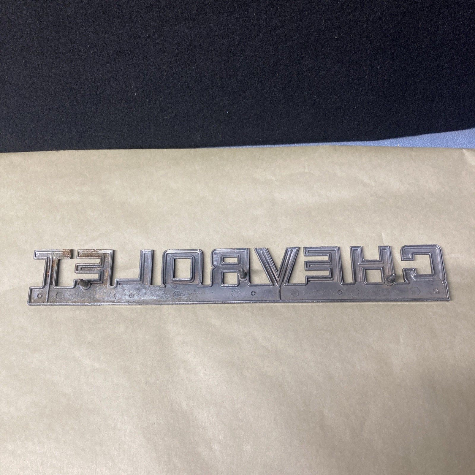 1973-1992 Chevrolet Chevy G10 G20 Van Suburban Rear Door Emblem 1405225 OEM thumbnail 2