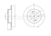 Metelli 2X Bremsscheibe Hinten Ø234 Mm Voll FüR Hyundai I10 Ba Ia 1.0 1.2 I10